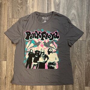 Pink Floyd Charcoal Tee with Vibrant Design